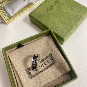 GUCCI Sterling Silver Ring Unisex Couple's